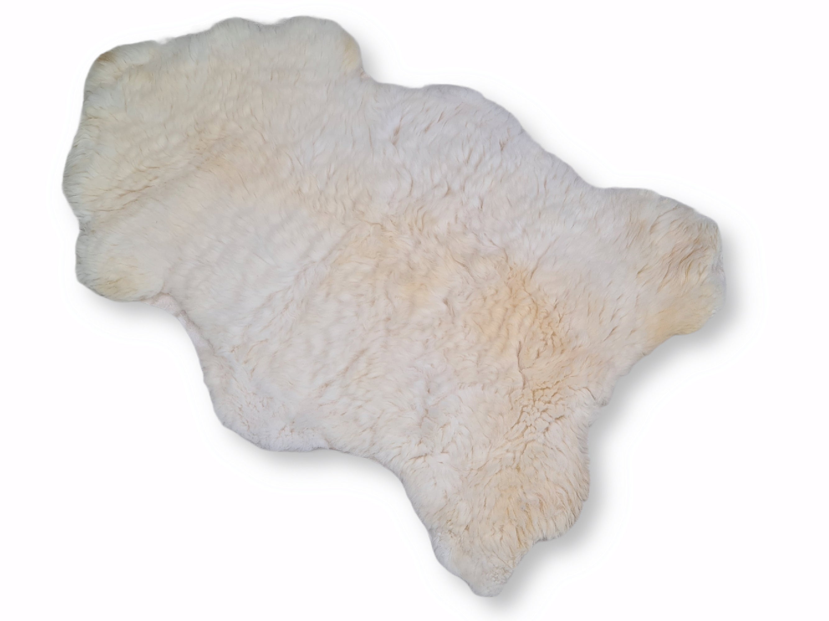 Kvalitets 100% naturlig fårskind, stor størrelse, standard hvid, oprindelse EU